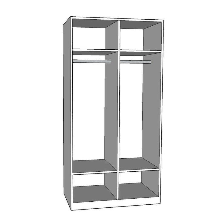 Wardrobe: 2 Door, With customized layout options - Classic Furniture Dubai UAE