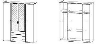 Wardrobe, 4 Door, MDF Custom - Classic Furniture Dubai UAE