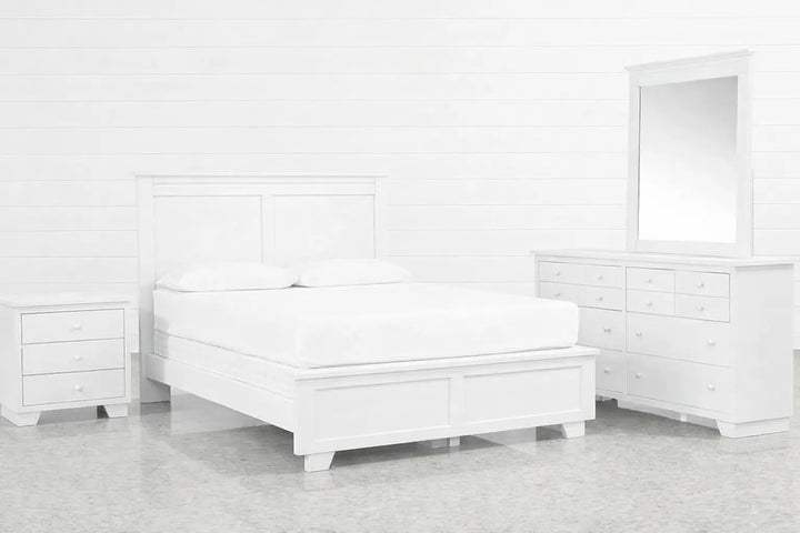 V1 Bed with optional bed side table & dresser