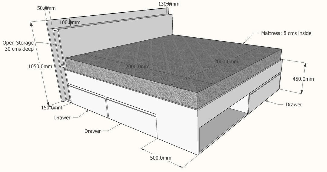 York Bed, Custom Made - Classic Furniture Dubai UAE