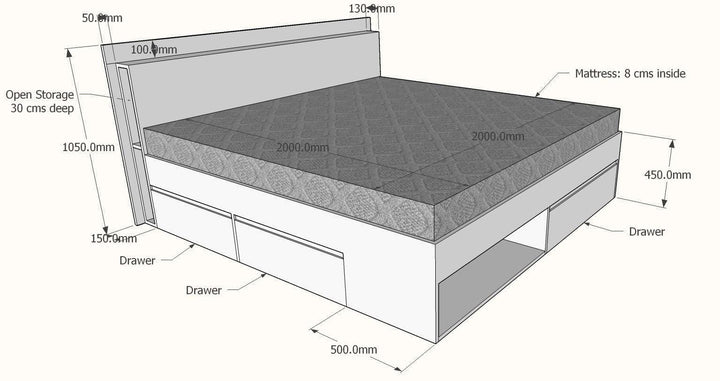 York Bed, Custom Made - Classic Furniture Dubai UAE